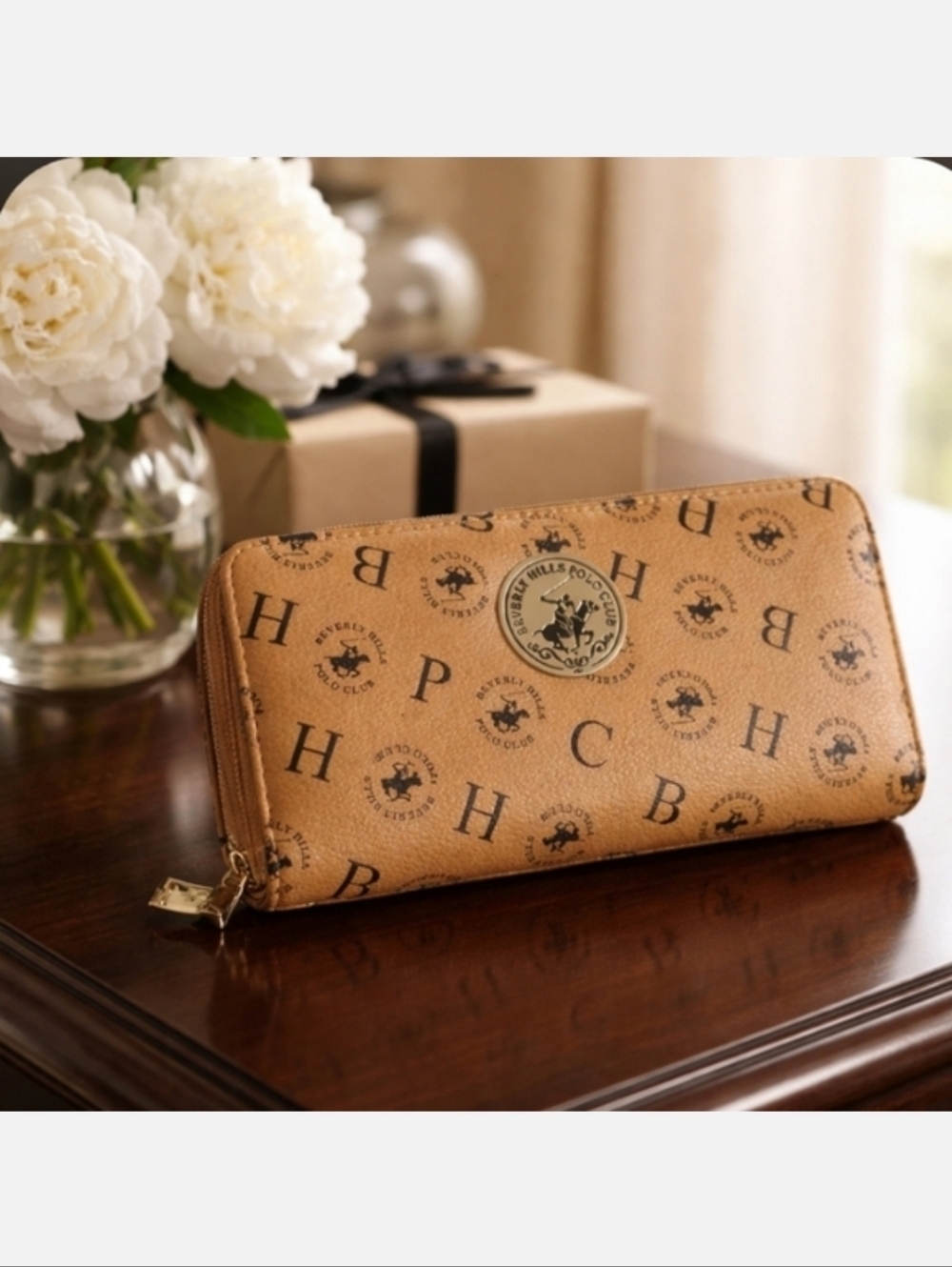 Beverly Hills Polo Club  Double Zip Wallet New
